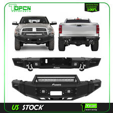 For 2010-2018 Dodge Ram 2500 3500 Steel Front Rear Bumper w/ Led Lights D-rings picture