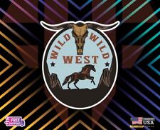 WILD WEST (HORSE, BULL)  CAR LAPTOP USA VYNIL STICKER/ LAMINATED FREE STICKER + picture