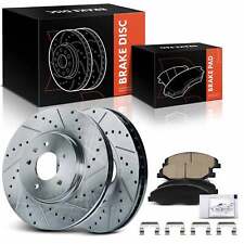 Front Drilled Brake Rotors & Ceramic Brake Pads for Cadillac STS 2009-2011 5 Lug picture
