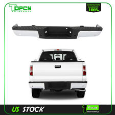 New Chrome Rear Complete Bumper For 2009-2013 2014 Ford F150 Pickup Styleside picture