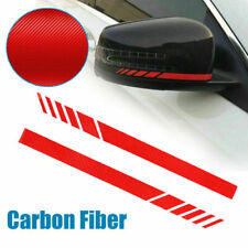 2Pcs Rearview Mirror Carbon Fiber 5D Sticker Racing Stripe Decal Car Accessories picture