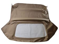 Fits: Fiat 124 CS2 1979-82 Soft Top & Window Made From Tan HAARTZ Canvas picture