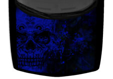 Cobalt Blue Grunge Abstract Sugar Skull Truck Vinyl Car Graphic Decal Hood Wrap picture