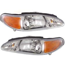 Halogen Headlight Set For 1997-2002 Ford Escort 97-99 Tracer Left and Right Pair picture