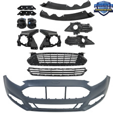 For 2013 14 2015 2016 Ford Fusion Complete Front Bumper Assembly W/Fog Light Set picture