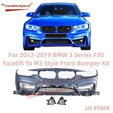 For 2012-2019 BMW 3 Series F30 Upgrade To M3 Style Front Bumper Kit W/ Fog Holes picture