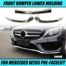 For Mercedes W205 C300 C250 C200 2015-2018 Front Bumper Lip Molding Trim Chrome picture