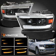 Blk Fits 2019-2023 Dodge Ram 1500 Switchback LED Sequential Projector Headlights picture