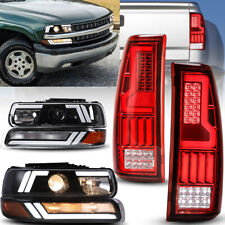 Headlights+Bumper Lamp+Taillights For1999-2002 Chevy Silverado 1500 2500 L+R LED picture