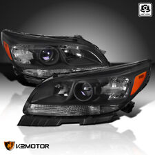 Black Fits 2013-2015 Chevy Malibu Limited Projector Headlights Lamps L+R 13-15 picture