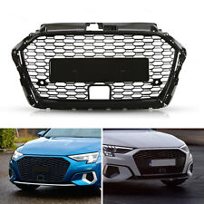 Front Upper Grille RS3 Style For 2017-2020 Audi A3 S3 8V wACC Hole Bumper Grill picture