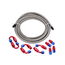 4AN 6AN 8AN 10AN 12AN PTFE Braided Fuel Hose Oil Gas Air & End Fittings Adapter  picture