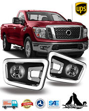 For 2016 2017 2018 2019 Nissan Titan XD Fog Lights Driving Bumper Lamps w/Wiring picture