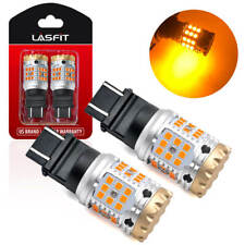 LASFIT 3157 3757 LED Front Turn Signal Light Bulb Error Free Amber 3000K 2PCS picture