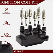 1X Ignition Coil & 6X Iridium Spark Plug Set for Ford Mercury Mazda 1990-2010 picture