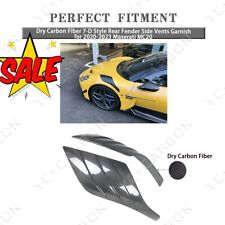 Dry Carbon 7-D Style Rear Fender Side Vents Garnish for 2020-2023 Maserati MC20 picture