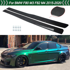 For BMW F80 M3 F82 M4 2015-2020 Performance Side Skirts Rocker Panel Carbon Look picture