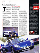1997 Renault Sport Spider  UK - Original Car Print Article J244 picture