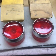 1958 Plymouth Tail Light Lenses With Chrome Trim In Box Pair picture