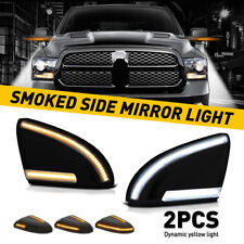 2x Sequential LED Mirror Turn Signal Puddle Lights for 09-18 Dodge RAM 1500 2500 picture