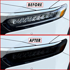 FOR 18-22 Honda Accord Headlight & Fog Light SMOKE Precut Vinyl Tint Overlays picture