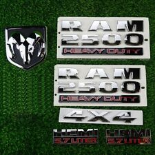 6pcs R-A-M 2500 Heavy Duty 4x4 5.7 Tailgate Side Emblem 68276961AA (Silver Red) picture