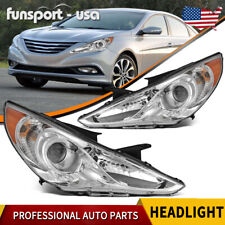 Projector Headlights Chrome Housing Headlamps For 2011-2014 Hyundai Sonata Pair picture