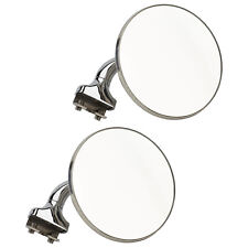 Universal 4 Inch Clamp-On Peep Mirrors, Driver and Passenger Side, Sold as Pair picture