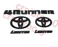 Overlay  New 2014-2023 Toyota 4Runner Limited Matte Black OUT Emblem Kit 5 Pcs picture