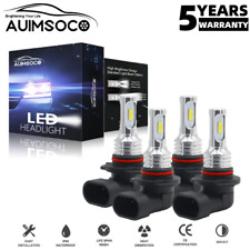 9005 9006 LED Headlights Kit Combo Bulbs 6000K High Low Beam Super White Bright picture