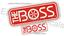2 BOSS Snow Plow Blade Decal Kit 1 Blade 1 Frame decal set +1 FREE US FLAG (BB1) picture