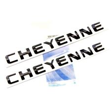 2x GENUINE Black CHEYENNE Nameplate Emblems Badge GM Chevrolet Silverado YU picture