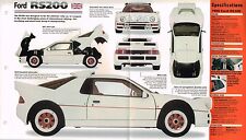 Ford RS200 SPEC SHEET/Brochure:1984/1985/1986/1987/ picture