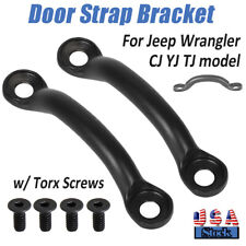 Door Limit Footman Loop Strap Brackets & Torx Screws For Jeep Wrangler CJ YJ TJ picture