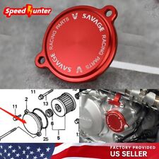 CNC Engine Oil Filter Cover Cap For HONDA XR400R Sportrax 400 TRX400EX 2x4 Red picture