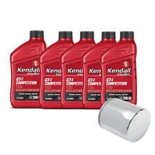 Kendall 20W50 Conv. Oil Change Chrome Filter Kit Fits Harley Twin Cam M8 99+ picture