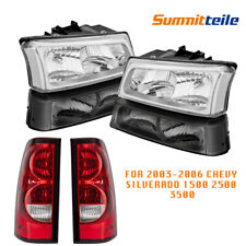 Headlights & Red Tail Lights For 2003-2007 Chevy Silverado 1500 2500 3500HD picture