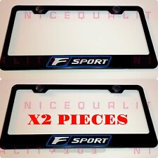 2X F Sport Lexus Stainless Steel Black Finished License Plate Frame Holder picture