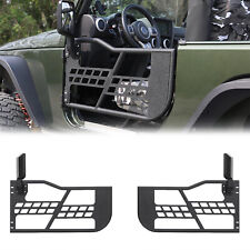 For 1997-2006 Jeep Wrangler TJ 2-Door Tube Half Doors With Side View Mirror picture