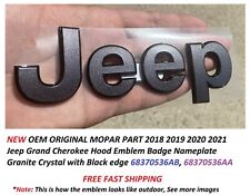 18-21 Jeep Grand Cherokee Hood Emblem Badge Nameplate OEM New Mopar 68370536AA picture
