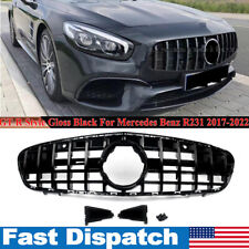 Gloss Black GT GTR Grille Grill For Mercedes R231 SL550 SL63 SL Class 2017-2022  picture