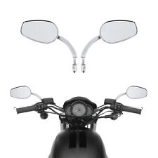 Chrome 8mm Rearview Mirrors Fit For Harley Touring Sportster 883 Softail Fat Boy picture