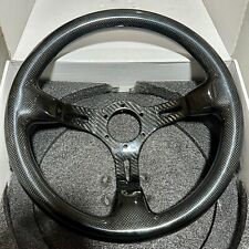 Universal 350mm Bolts Racing Steering Wheel Carbon Fiber Gloss Surface 6 Bolts picture