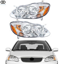 For 03-08 Toyota Corolla Clear Replacement Head Lamps Headlights Left+Right picture