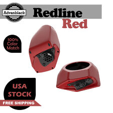 Advanblack 6.5 inches Speaker Pods REDLINE RED Fits Harley King Tour Pack picture