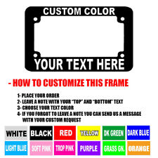  CUSTOM FONT MOTORCYCLE CUSTOM PERSONALIZED License Plate Frame COLOR picture