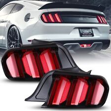LED Tail Lights Sequential Signal Red Lens For 2015-2022 Ford Mustang Euro Style picture