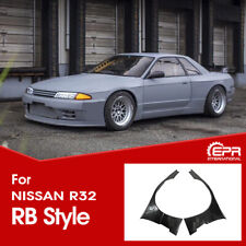 4Pcs FRP Front Fender + Extension For Nissan Skyline R32 GTR Wide Body RB-Style picture