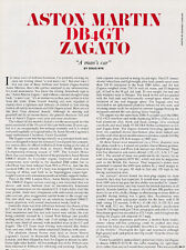 Aston Martin DB4 GT Zagato - Original Car Print Article J249 picture