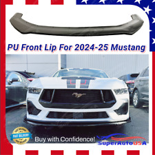 Fits Ford Mustang 2024-2025 Black Polyurethane Front Bumper Lip Spoiler Body Kit picture